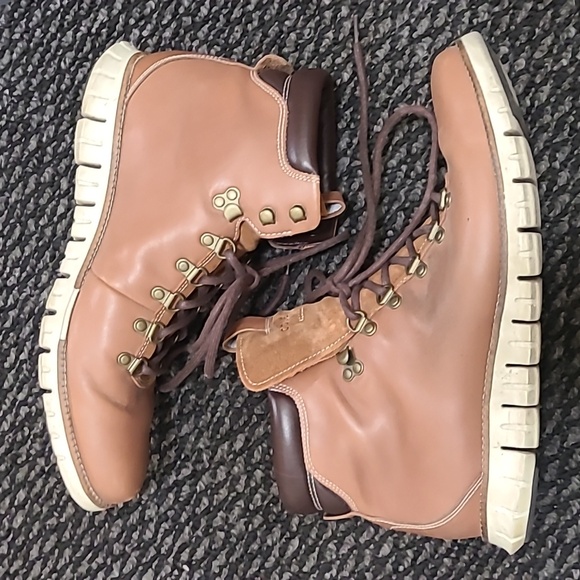 COLE HAAN MENS ZEROGRAND WATER-RESIST HIKER BOOT WOODBURY IVORY STYLE C25555 - Picture 2 of 16